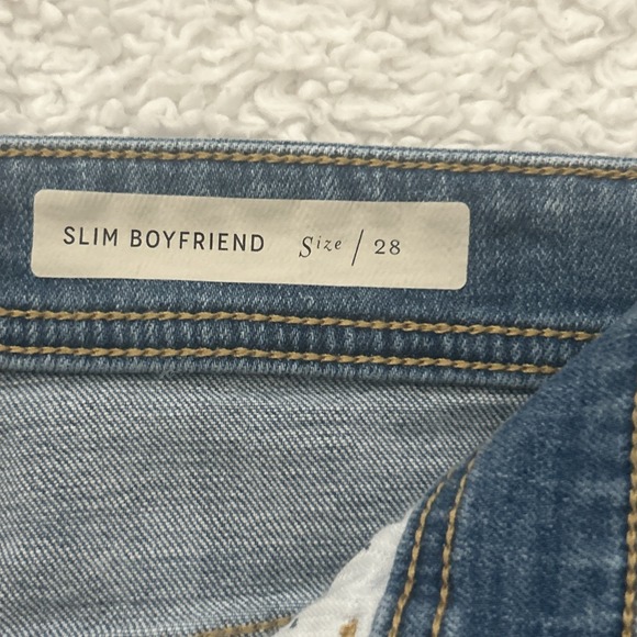 Pilcro & Letterpress Anthropologie Slim Boyfriend Denim Shorts Embroidered Sz 28 - Picture 4 of 13